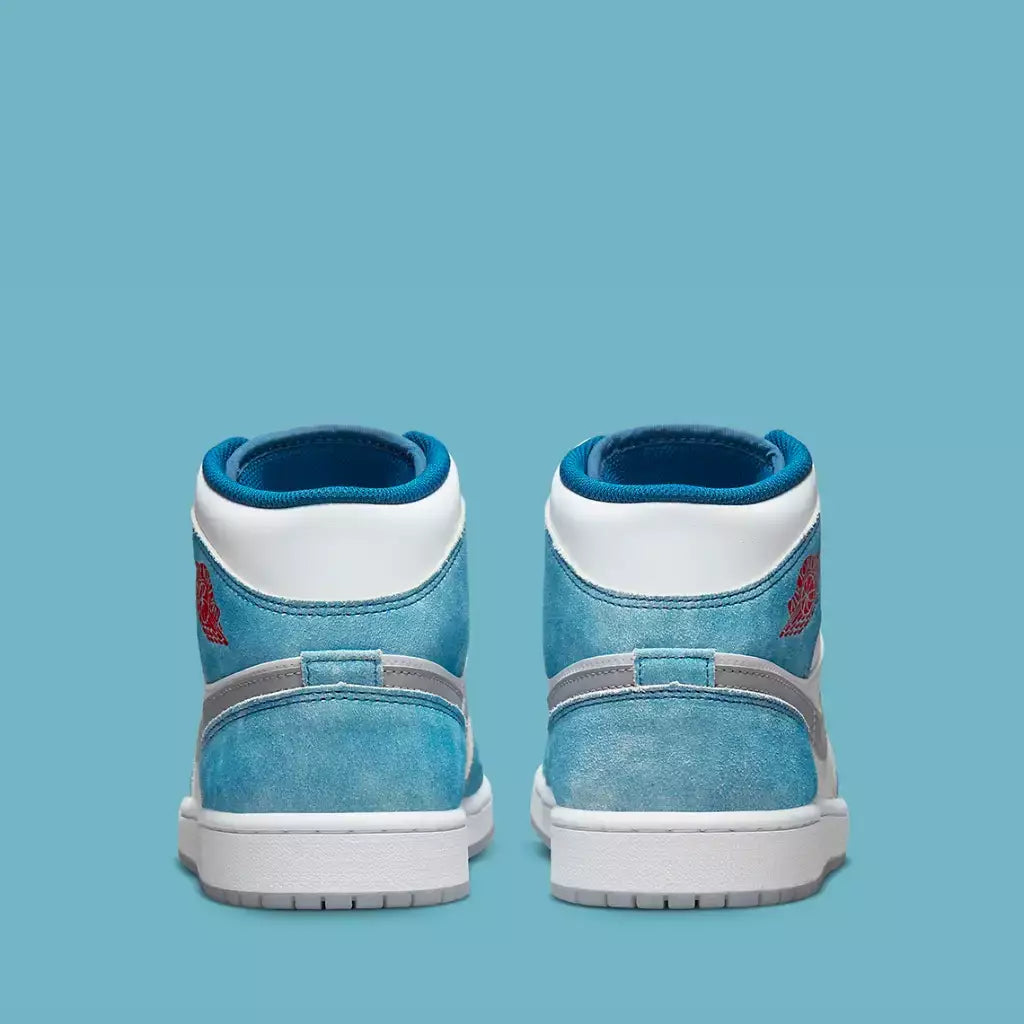 Air Jordan 1 Mid French Blue Fire Red - Sneakers